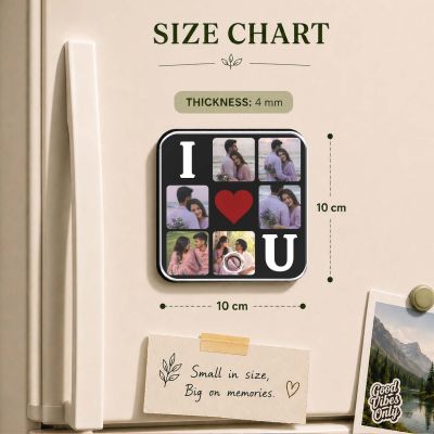 I Love You Personalized Musical Fridge Magnet for Couples  Purpose Gift for Love, Girlfriend, Boyfriend Music Player Music Box Fridge Magnet